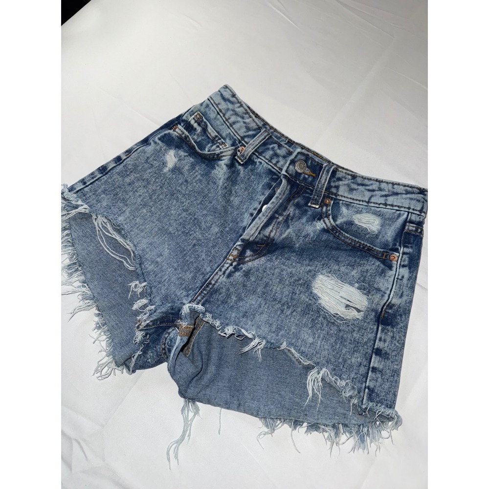 Wild Fable Womens Acid‎ Wash Distressed Cut Off Shorts Blue Size 0